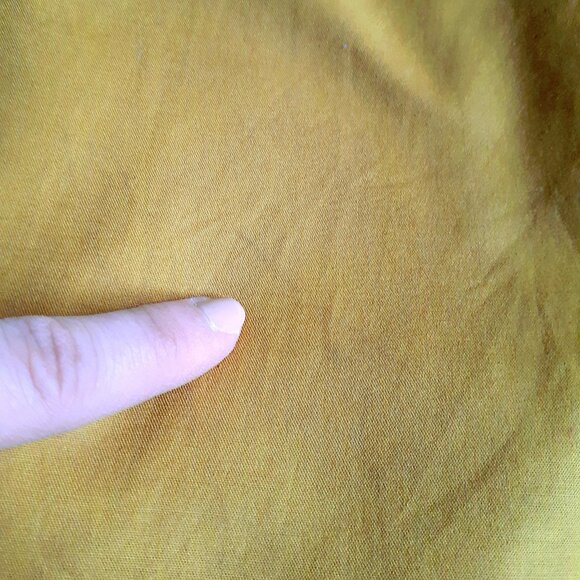 KENAR Pencil Skirt with Pokets and Back Slit in Ocre Yellow - Picture 16 of 16